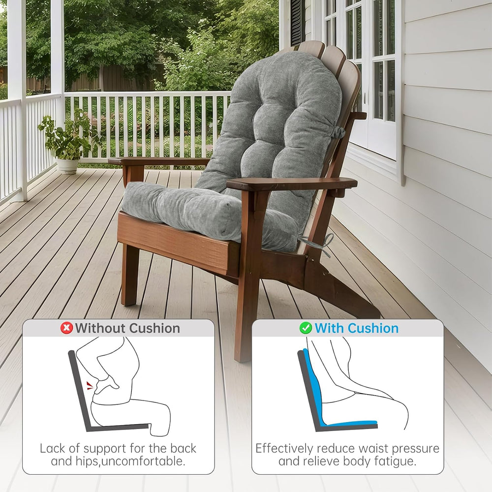 Rocking Chair Cushion 44x19x4 Non-Slip Indoor Adirondack Chair pad