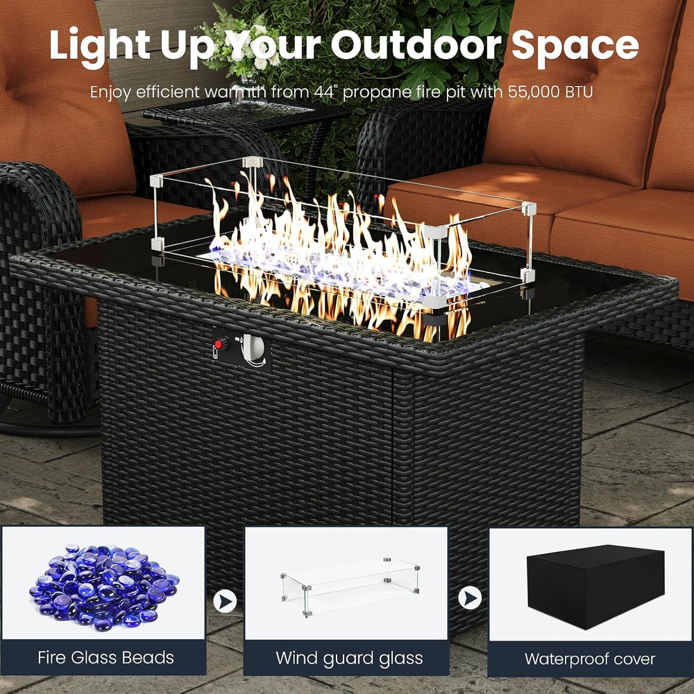 10 Pieces Outdoor Patio Furniture Sets
