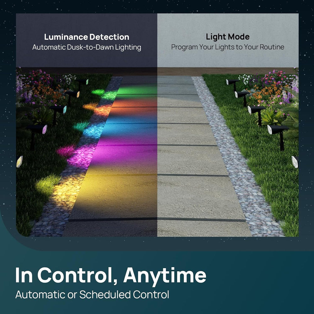 Linkind Smart Solar Spot Lights Outdoor SL5C, IP67 Halloween Lights Outdoor