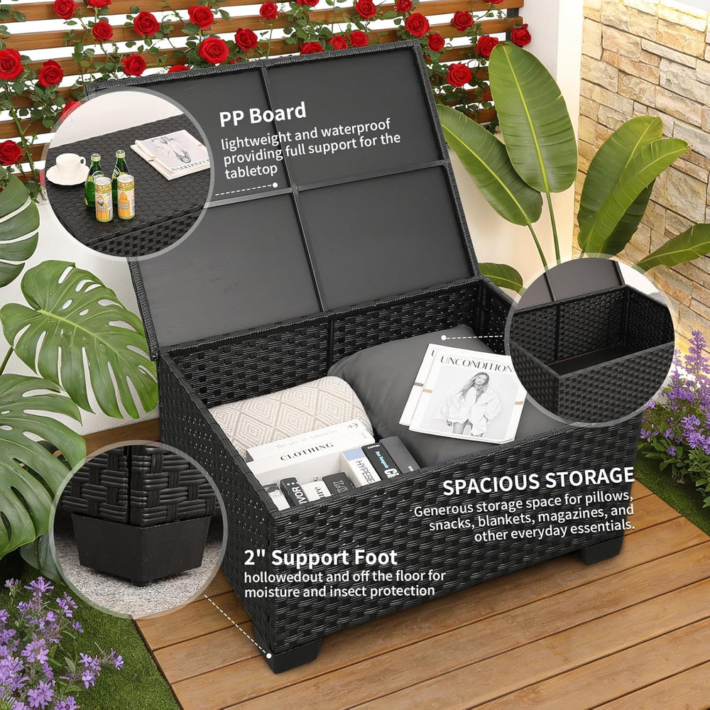 Rattaner 5-Piece Patio Furniture Sofa Set Outdoor Wicker Sectional Couch with...