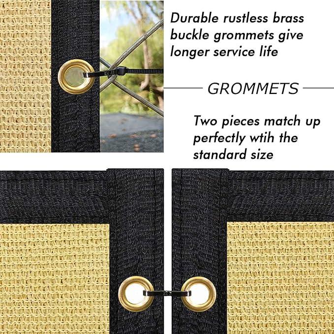 UPGRADE Privacy Screen 4' x 25' Fence Commercial Shade Cover with Bra...
