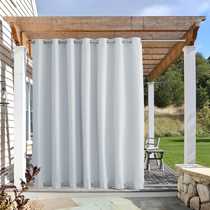 NICETOWN Privacy Outdoor Curtain for Patio Waterproof, Thermal Insulated Sun ...