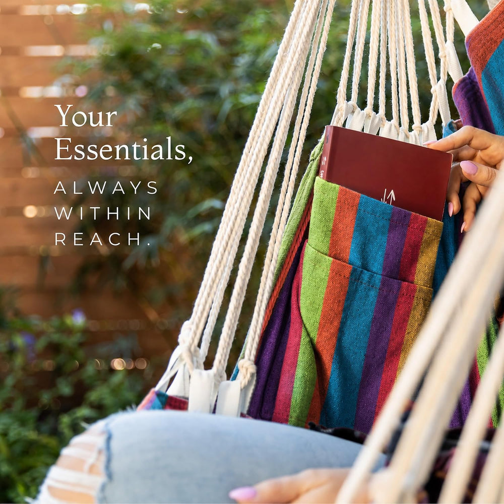 Hanging Hammock Chair Swing with Footrest - XL Hammock Swing Chair