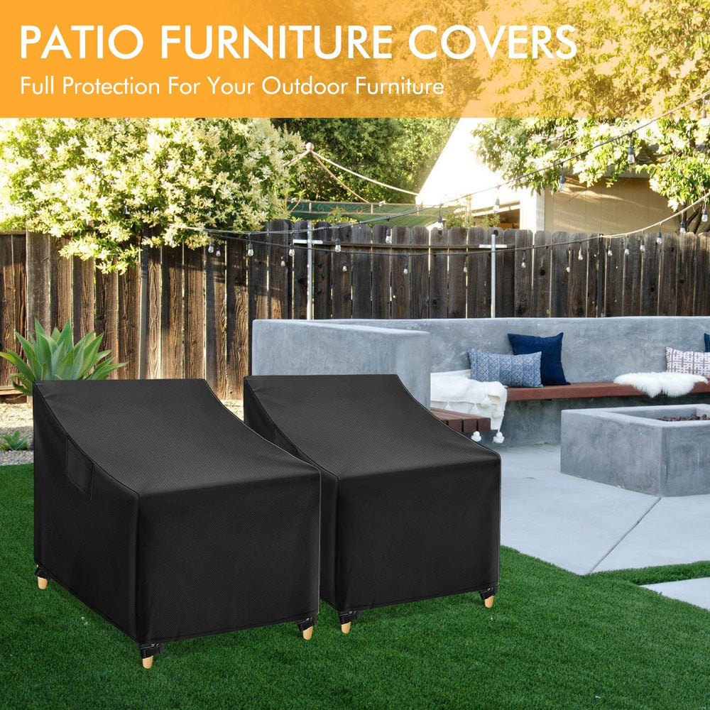 WLEAFJ Patio Swivel Chair Covers Waterproof, Black Outdoor Rocking Chair Cove...