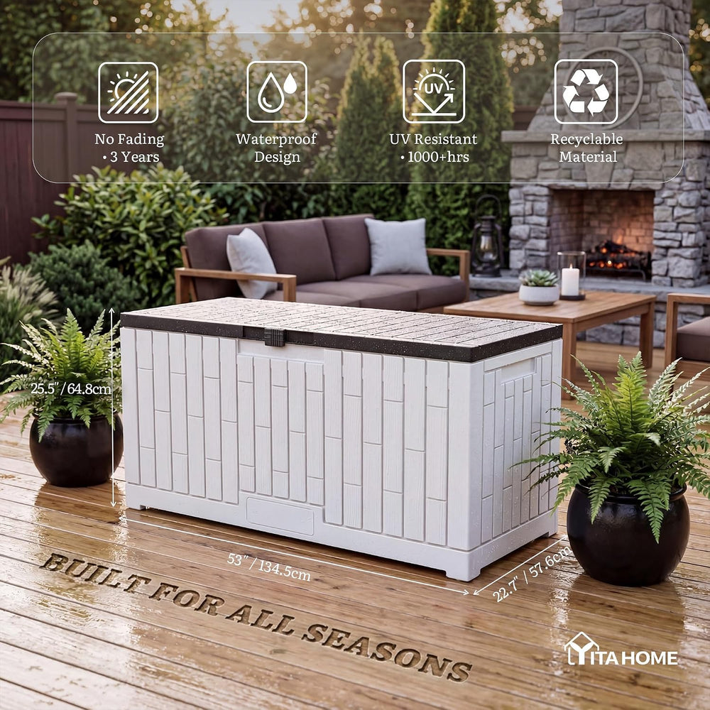 YITAHOME 120 Gallon Outdoor Storage Deck Box
