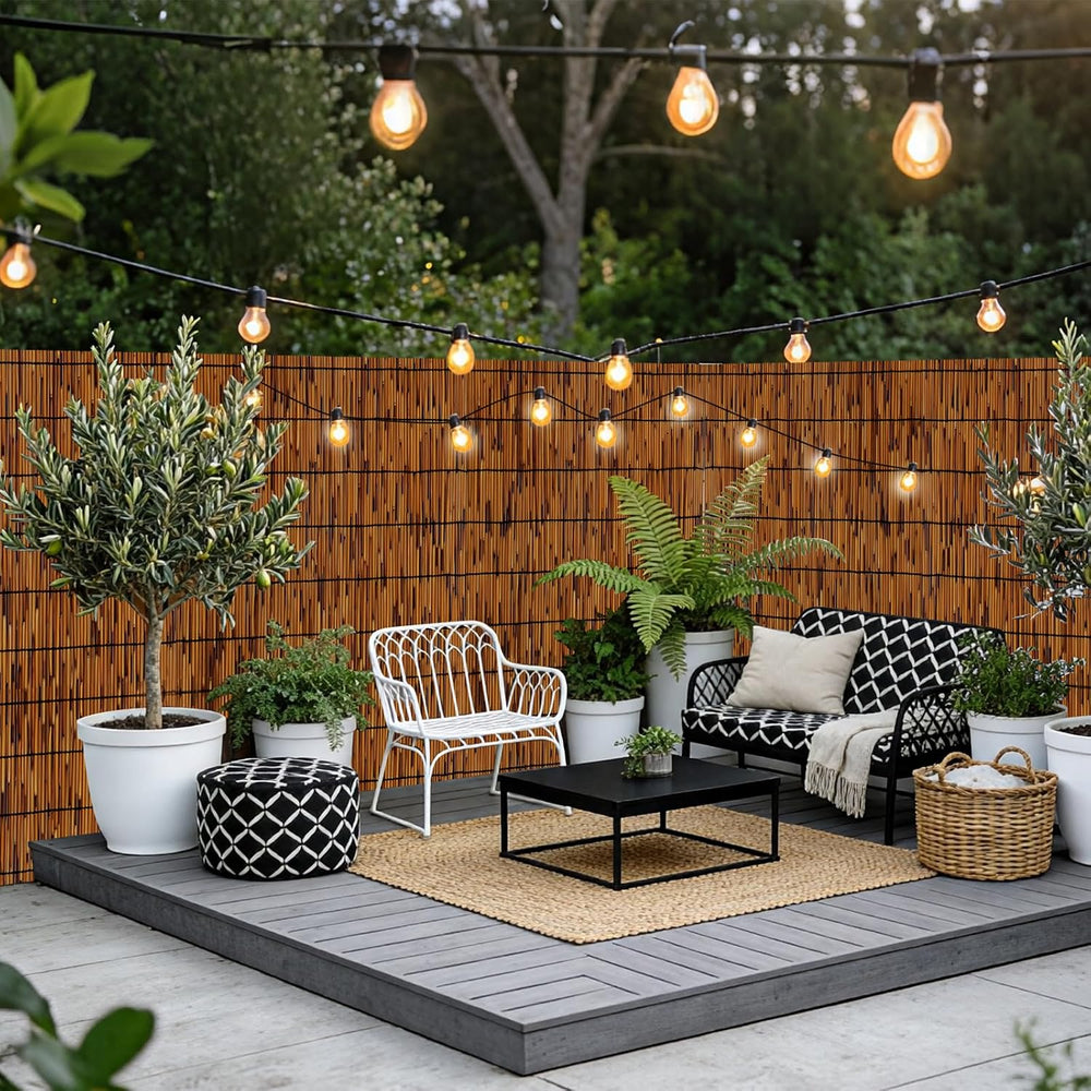 Natural Reed Fencing Rolls,Bamboo Fencing Rolls 6ft High Outdoor Bamboo Reed ...