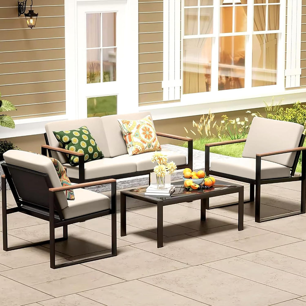 12Pcs Patio Cushion Covers, Outdoor Stretch Cushion Covers, Washable