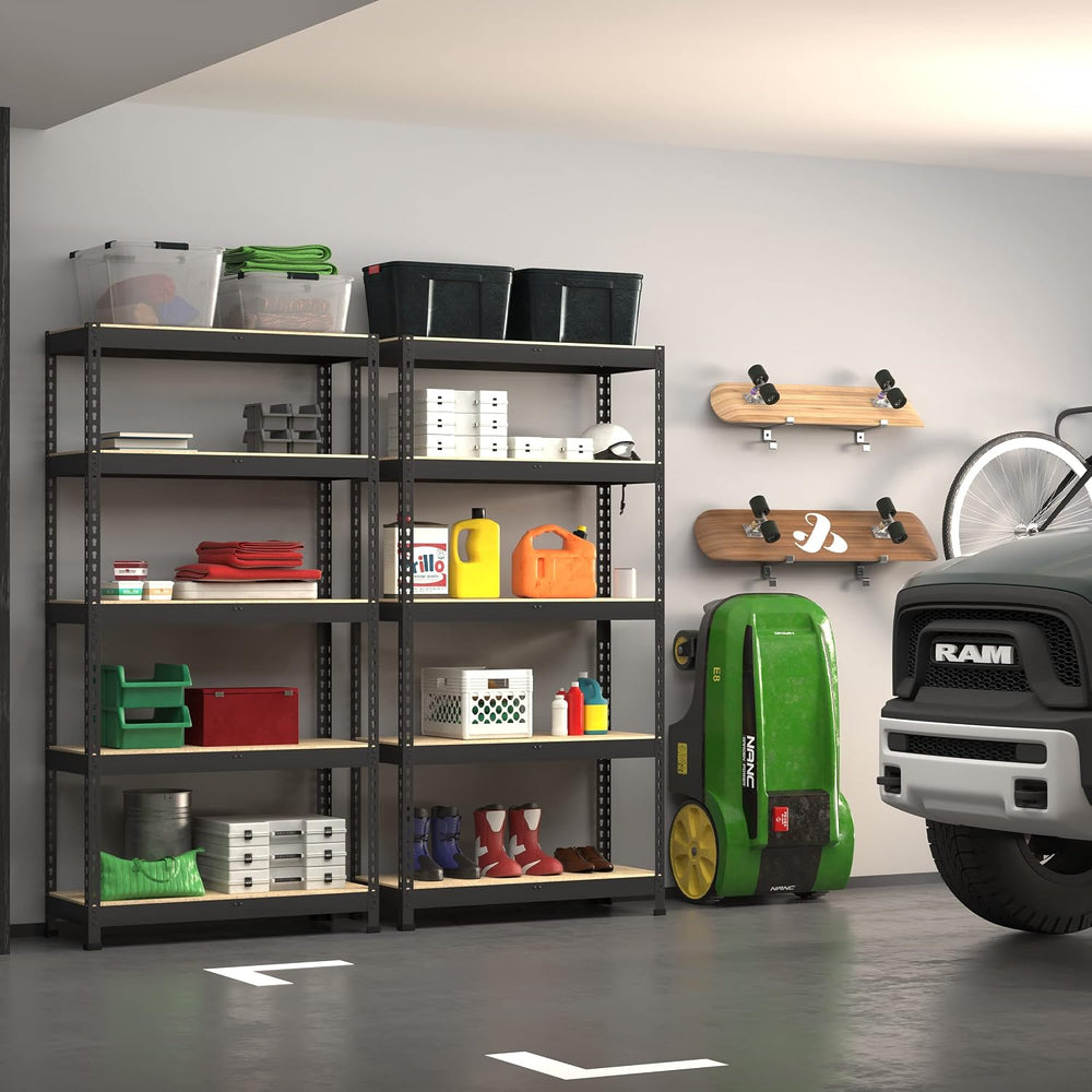PrimeZone 71" H Storage Shelves, 5 Tier Adjustable Metal Shelf for Garage