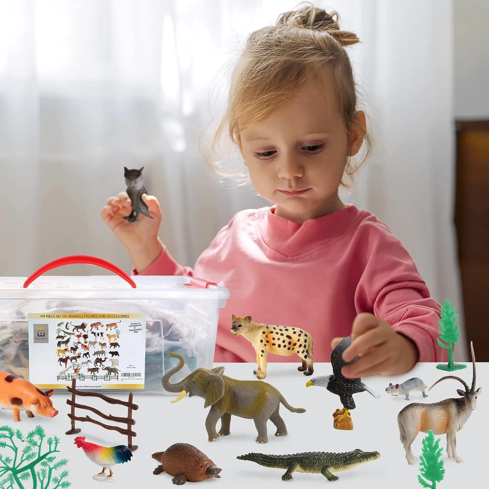 100Piece Set of Animals Figures & Accessories