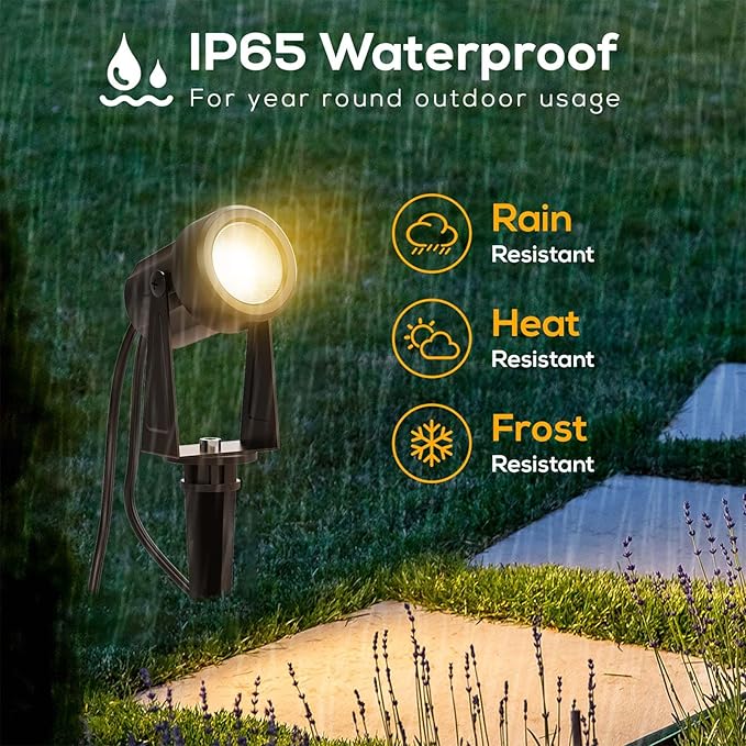 Banord Outdoor Landscape Lighting, 10 Pack Low Voltage LED Spot Lights with T...