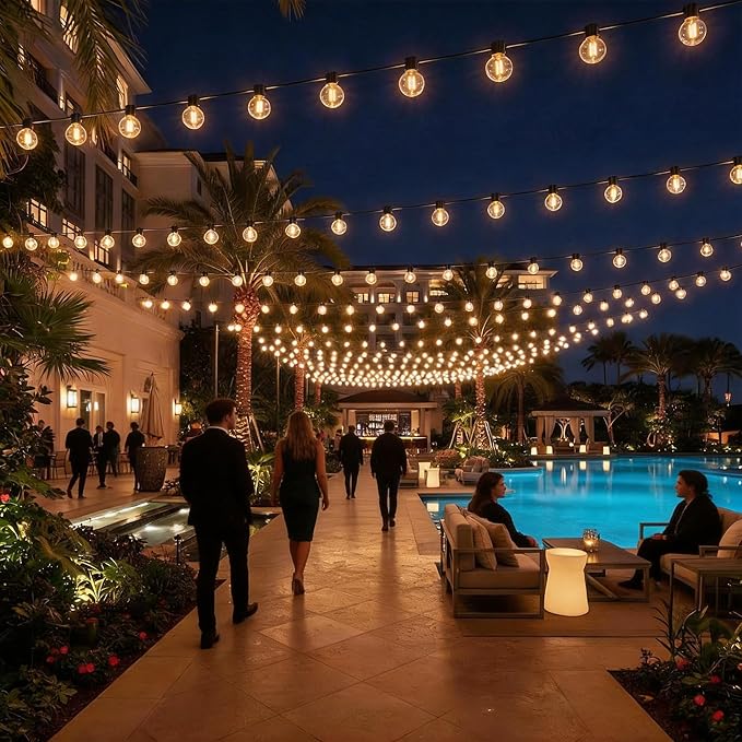 RTTY Classic 300FT Modular Professional Outdoor String Lights System with 111...