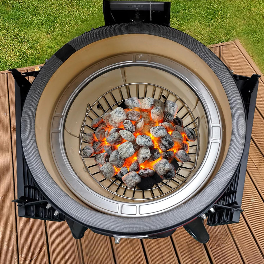 onlyfire Stainless Steel Charcoal Ash Basket with Handle Charcoal Holder | Fi...