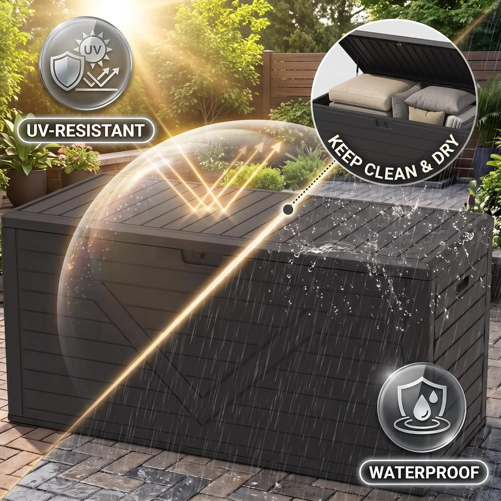 69.7'' Extra Long Outdoor Storage Box, Waterproof & Lockable Deck...