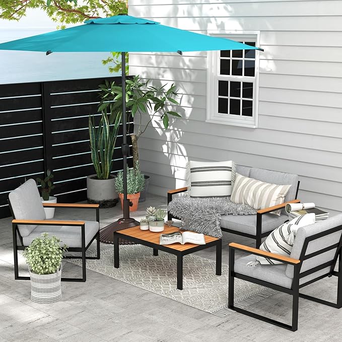 Abba Patio 9FT Lyon Outdoor Patio Umbrella Outdoor Table Umbrella with Push B...