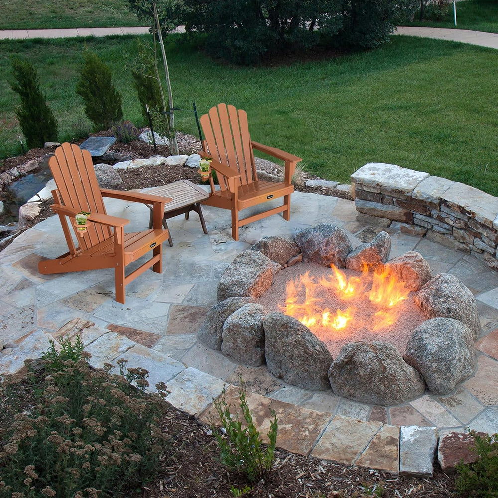 FUNBERRY Oversized Folding Adirondack Chair Set of 4, Fire Pit Chair 400LBS