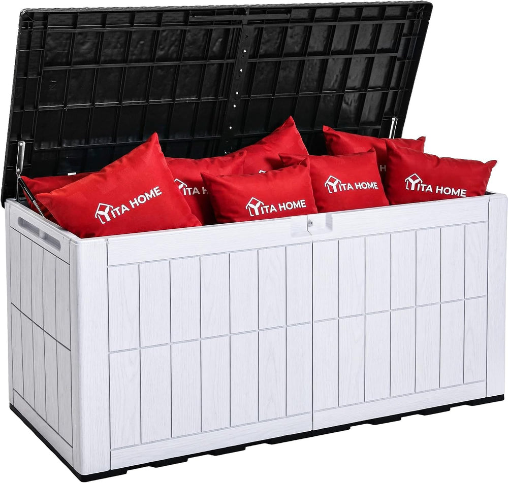 YITAHOME 134 Gallon Large Outdoor Storage Box with Lock
