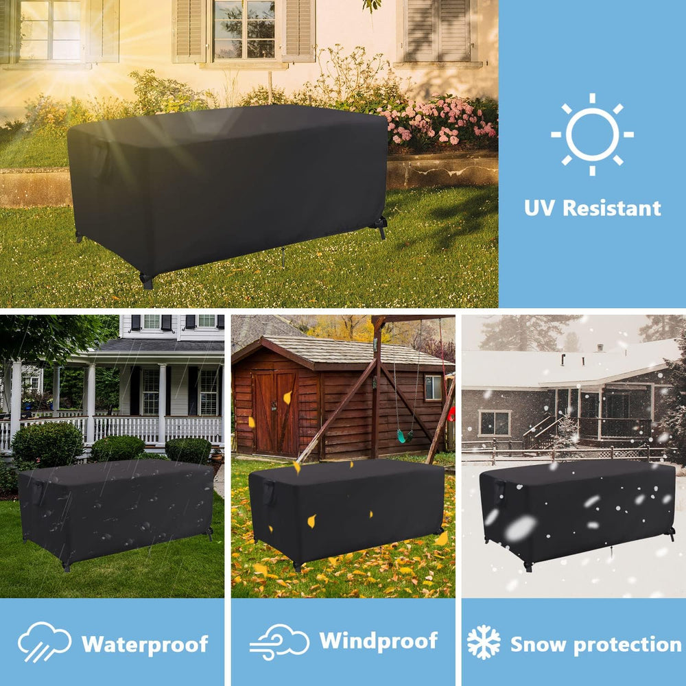 Patio Furniture Set Cover for 64 Inch Rectangle Outdoor Dining Table