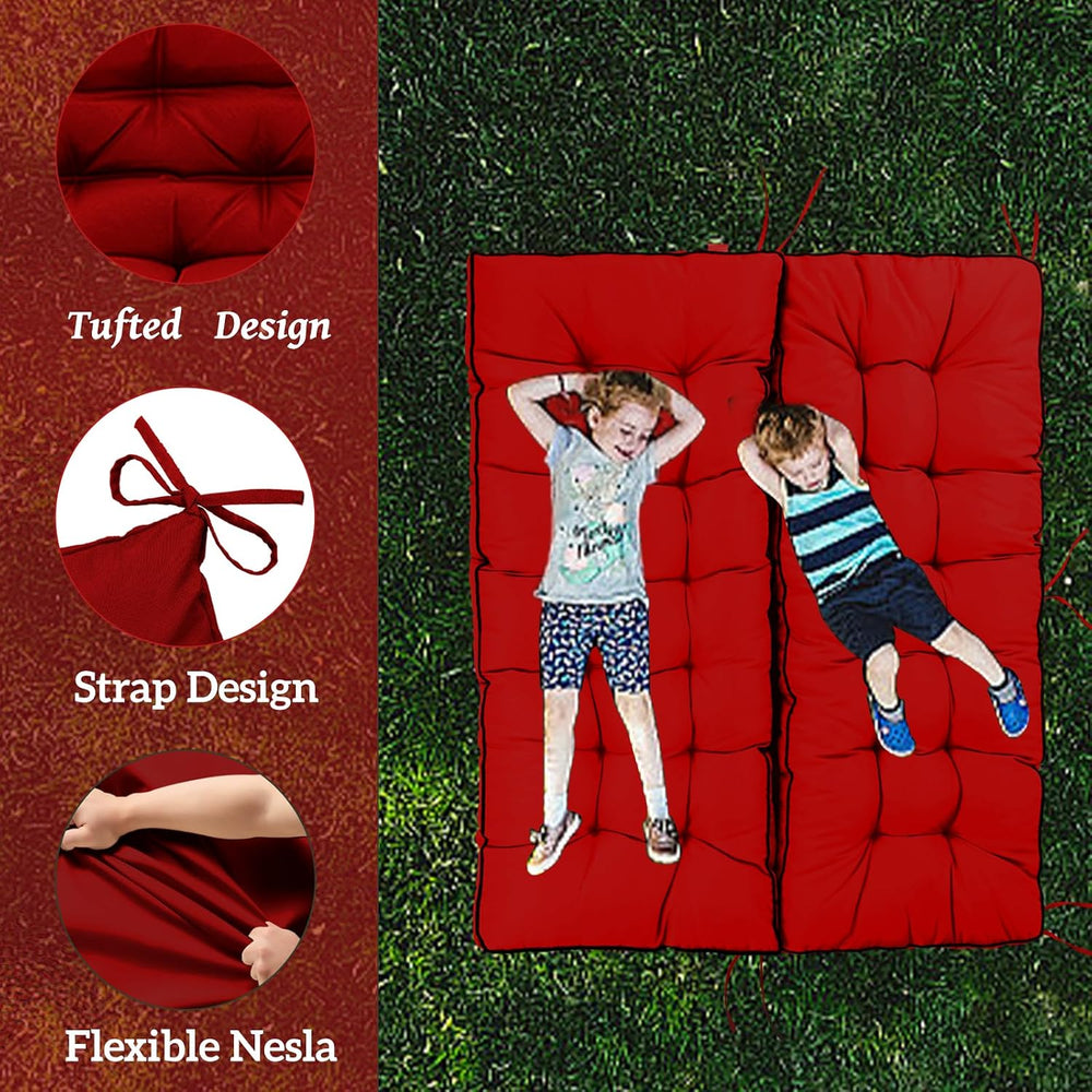 Outside Benches Cushion with Backrest, Thicken Waterproof Swing Cushions 2/3 ...