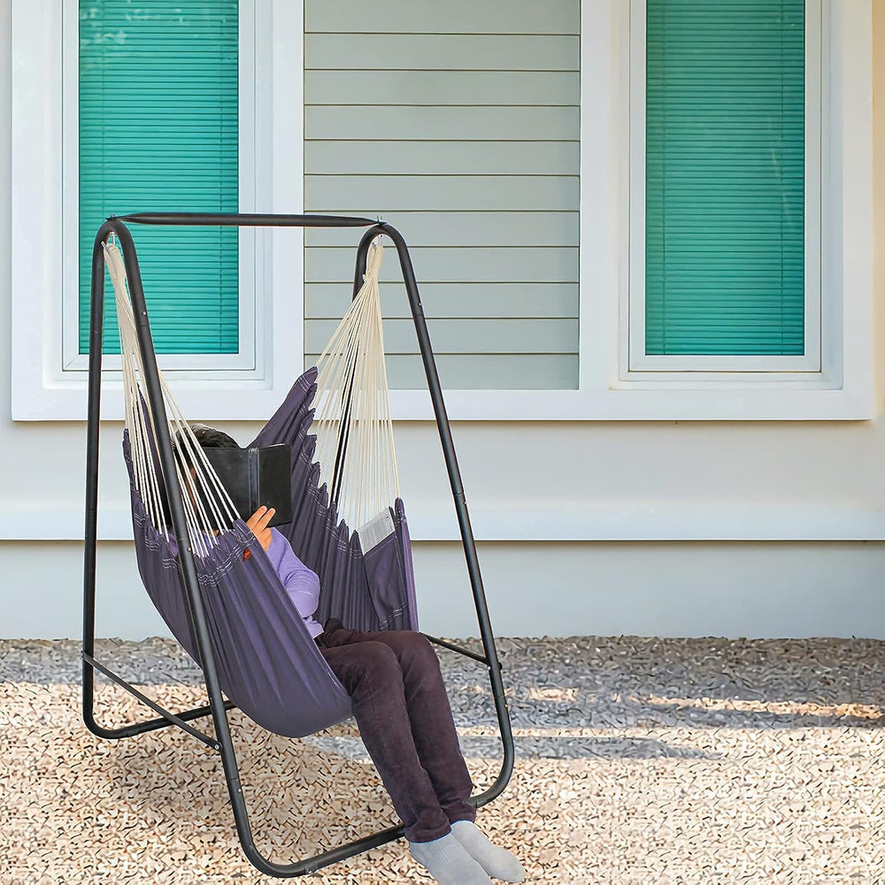 YUCAN Hammock Chair Stand with Hanging Swing Chair Included,Weather Resistant...