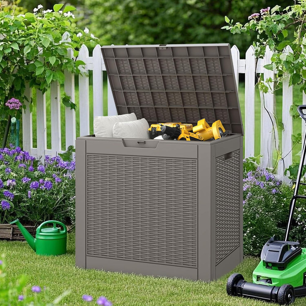 NUNU LAB 30 Gallon Outdoor Storage Box Waterproof, Outside Package Delivery D...