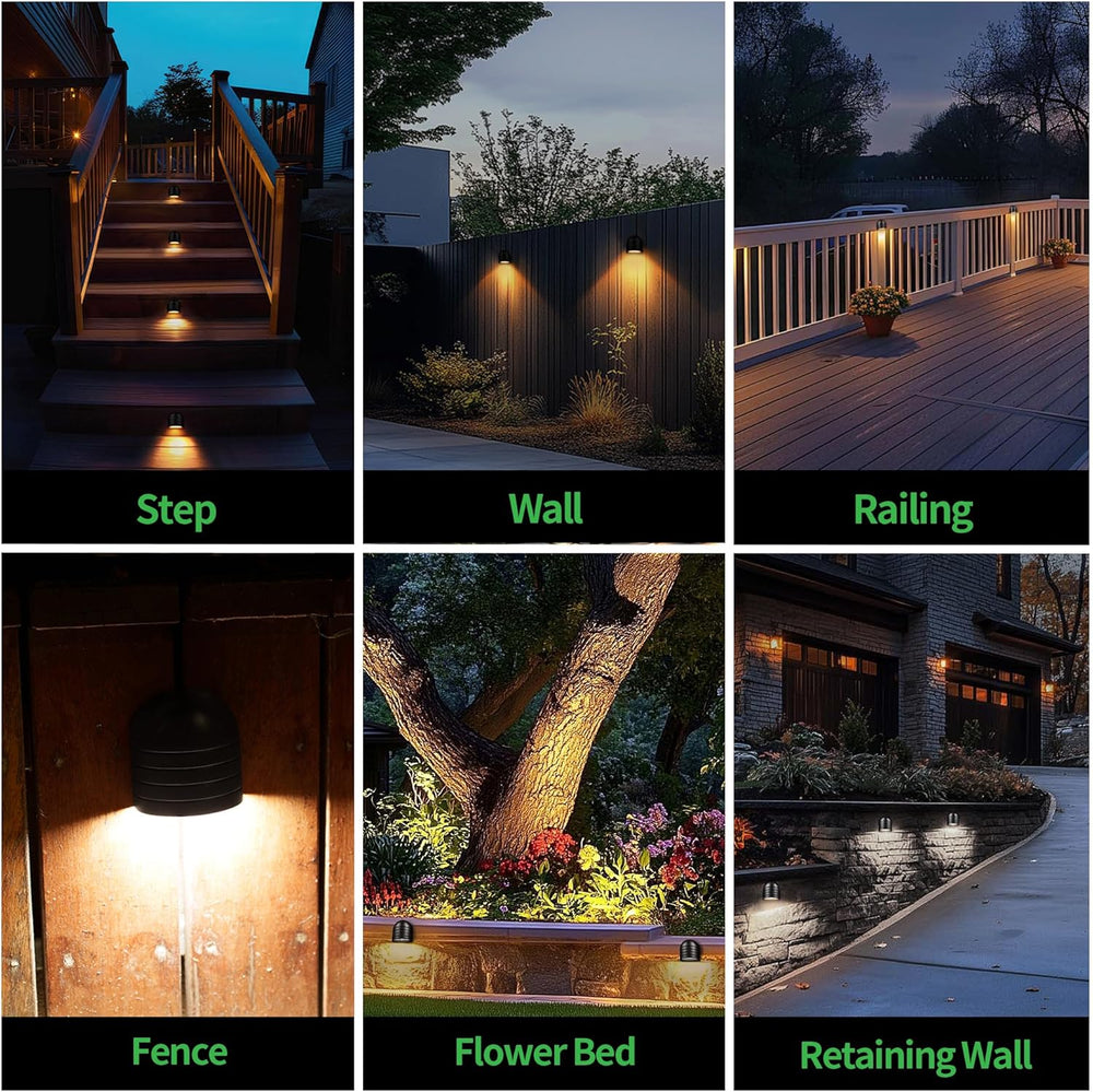 Low Voltage Landscape Deck Lights - 12V Step Lights LED Outdoor, Warm White &...