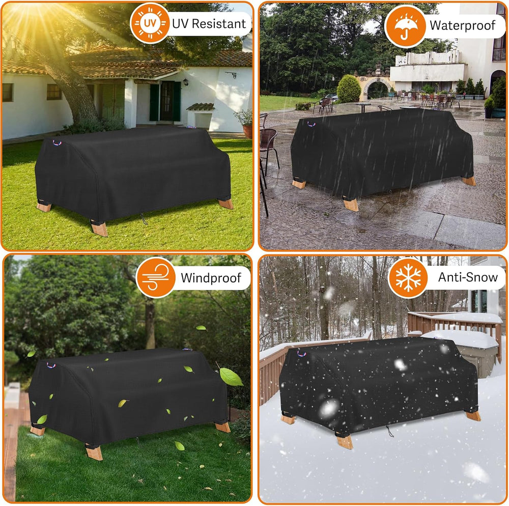 96 Inch Picnic Table Cover for 8 ft Outdoor Picnic Table Bench Set