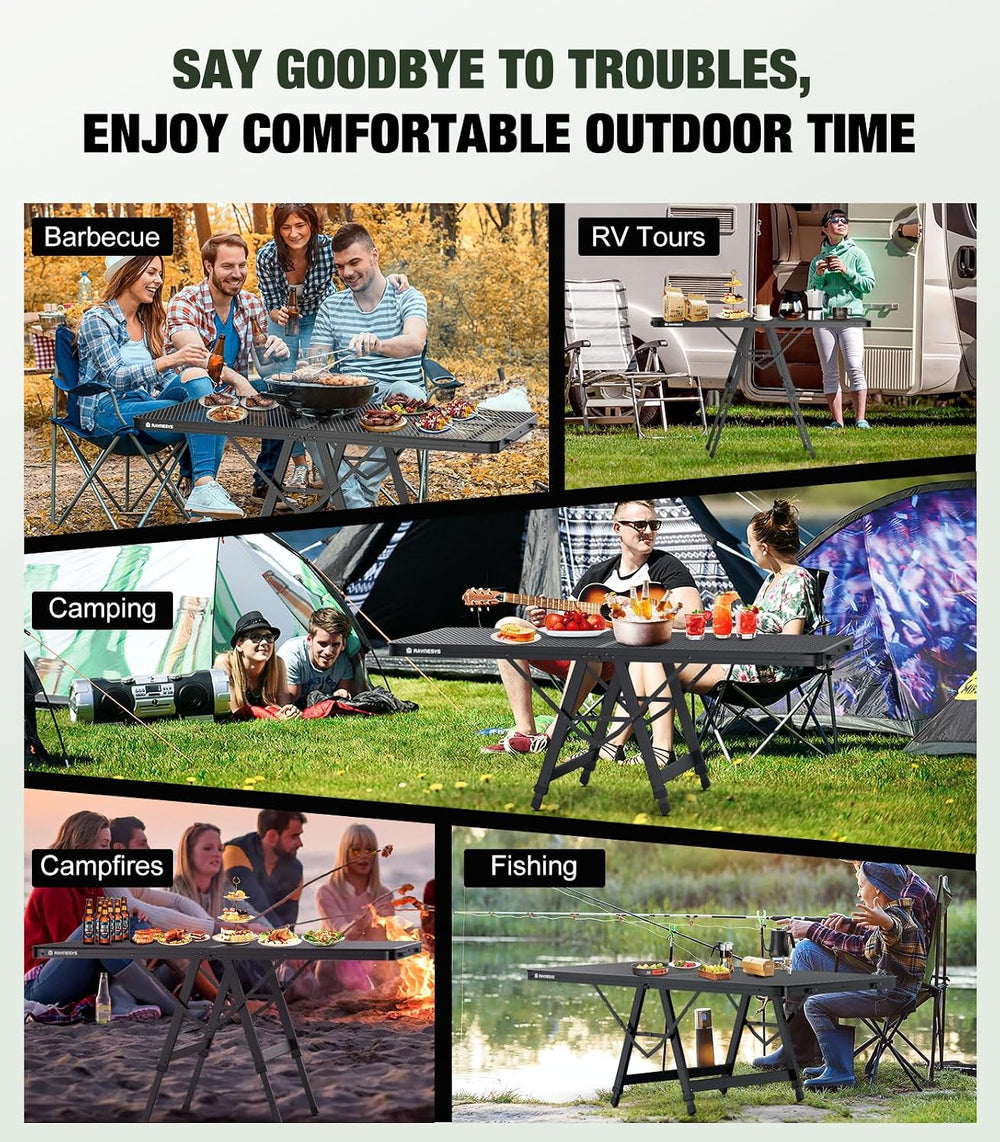 Raynesys Portable Folding Grill Table for Ourdoor, Camping, Picnic, BBQ