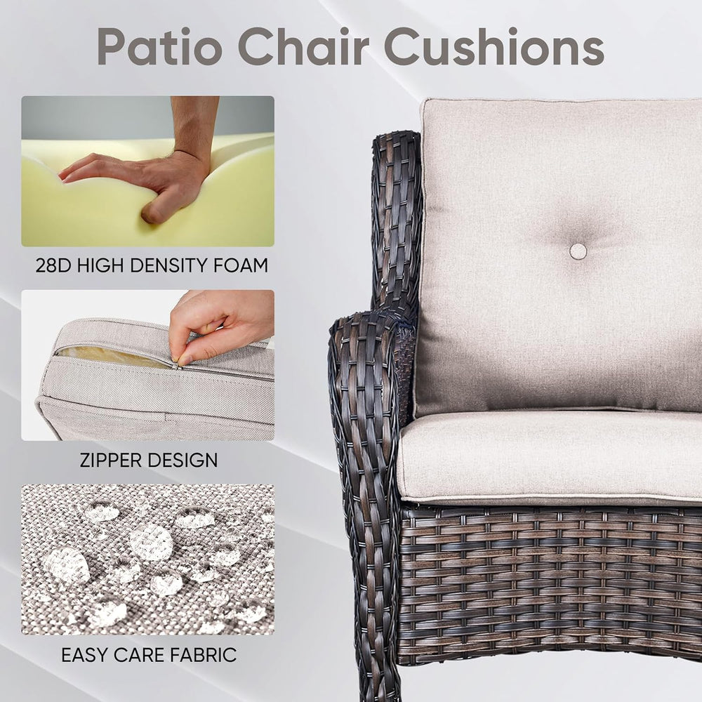 Outdoor Chair Cushions for Patio Furniture - 1 Pack Outside High Back Thick W...