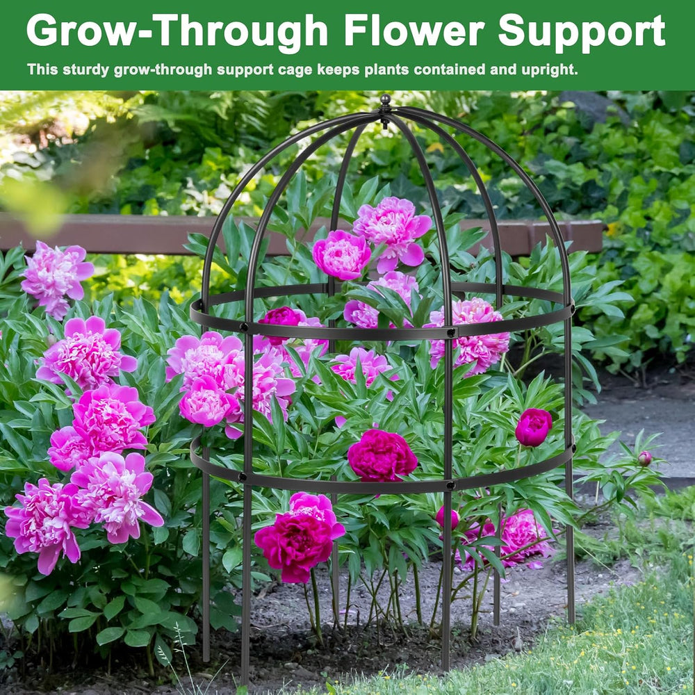 2 Pcs Jardin Bird Cage Plant Support 24" H Large Sturdy Grow-Through Flo...