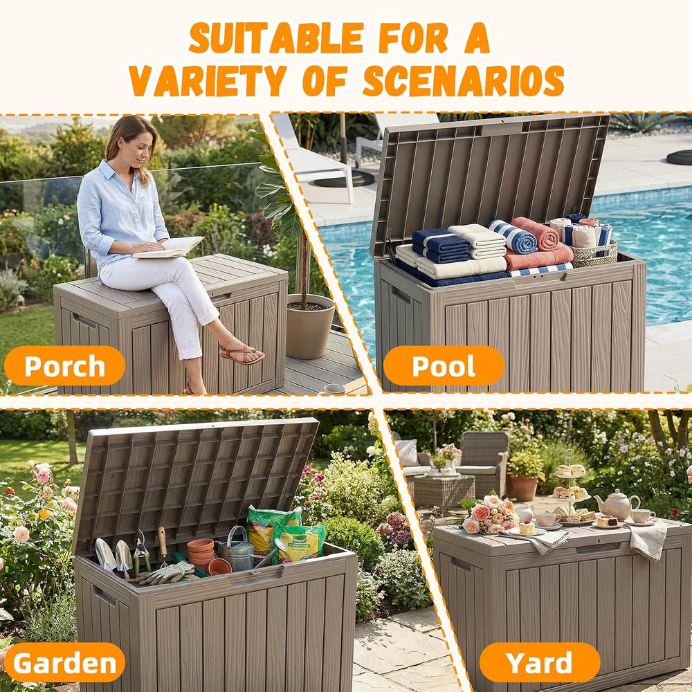 ROJIK Waterproof Deck Box Durable Outdoor Storage Box