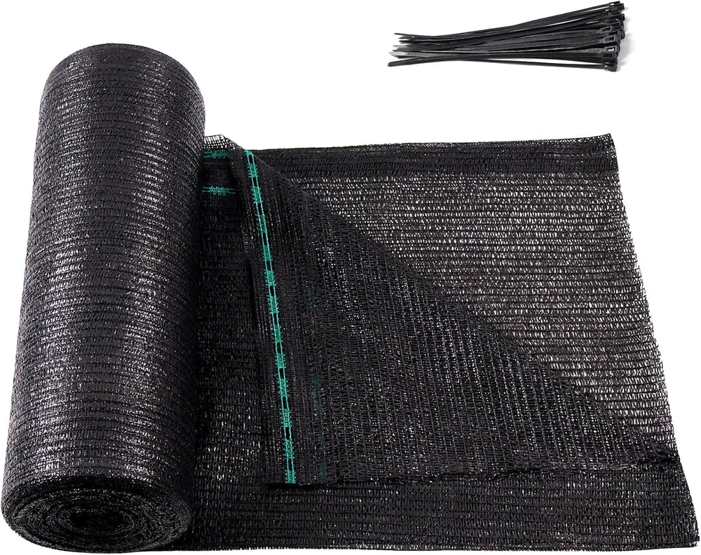 Amagenix 50% Shade Cloth Roll, 5'10" x 100 FT, Black