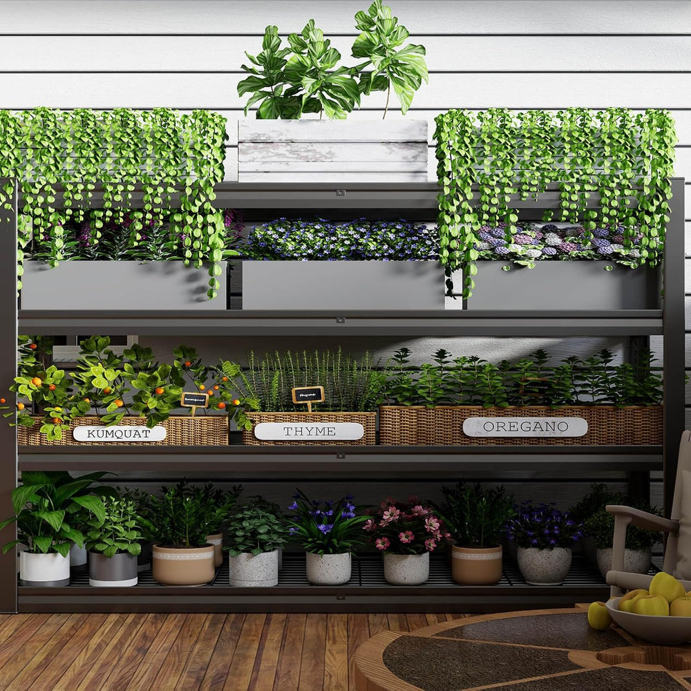 36" D Storage Shelves, 68" W Garage Shelving Heavy Duty Metal Adjus...