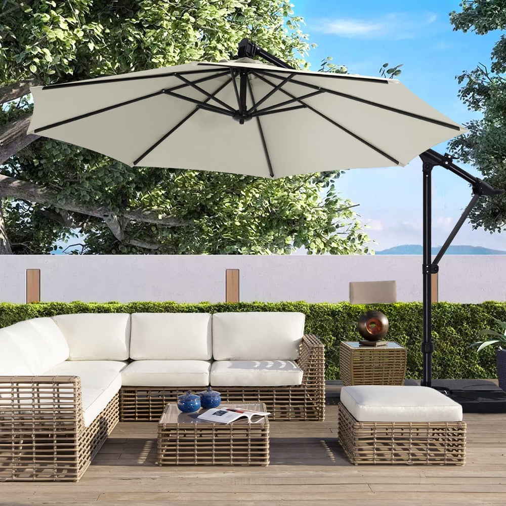 ABCCANOPY 10FT Cantilever Offset Hanging Patio Umbrella