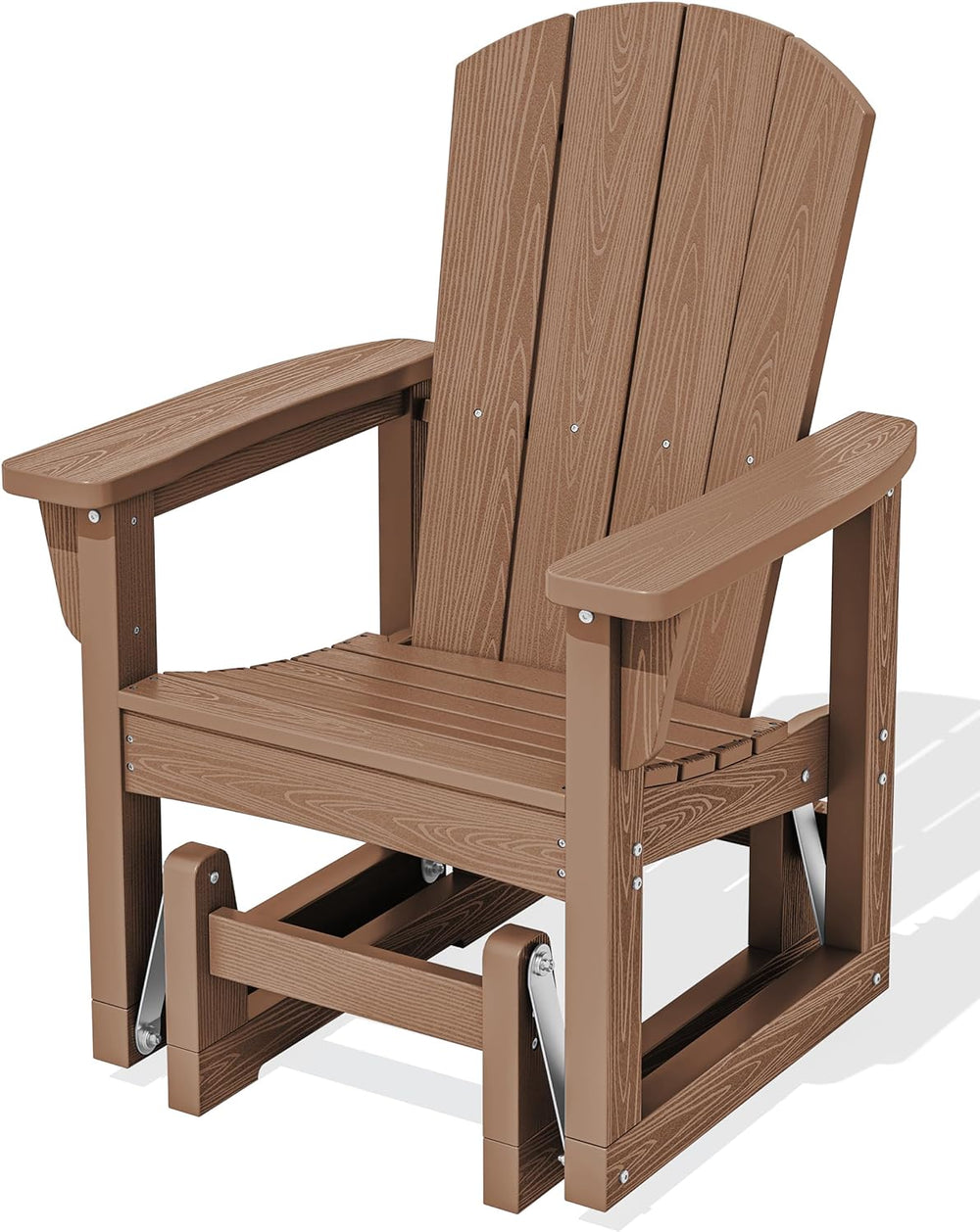 SERWALL HDPE Outdoor Glider, All-Weather Patio Glider Rocker