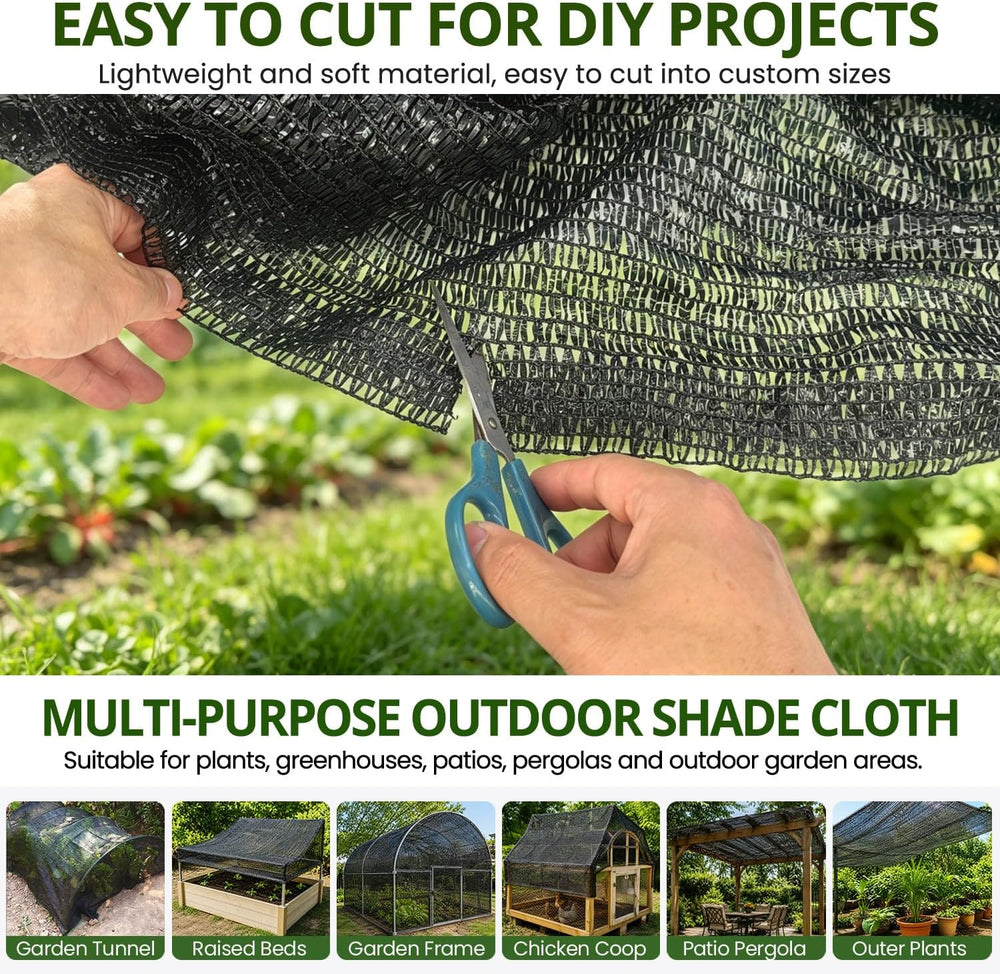40%-55% Shade Cloth, 20x25Ft Garden Sun Shade Mesh Net Cover for Plant