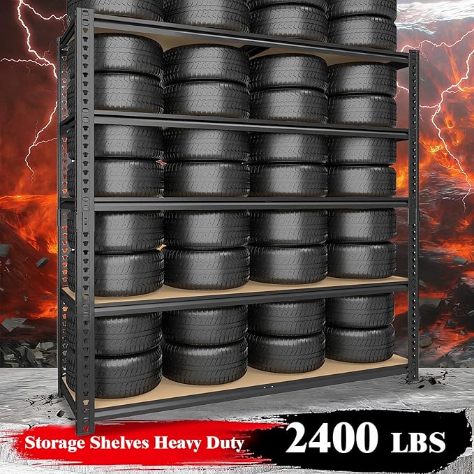 72" H Storage Shelves,Storage Shelves Heavy Duty,2400LBS Metal Shelving ...