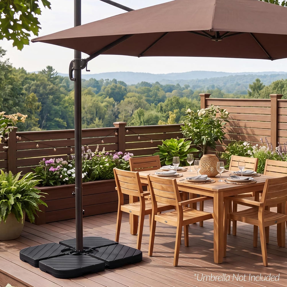 Best Choice Products 4-Piece Cantilever Offset Patio Umbrella Base Weight Set...