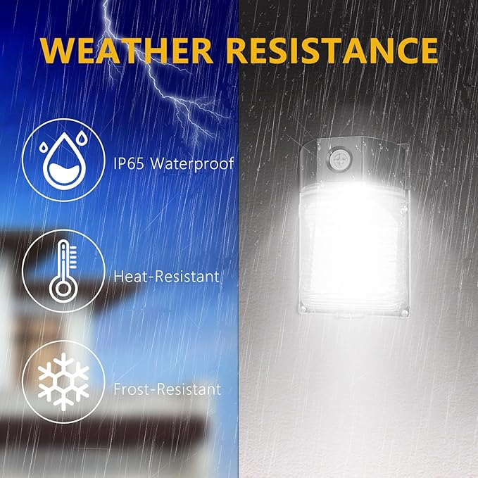 30W LED Wall Pack Light with Dusk to Dawn Sensor, 3600LM, 5000K Daylight, 120...