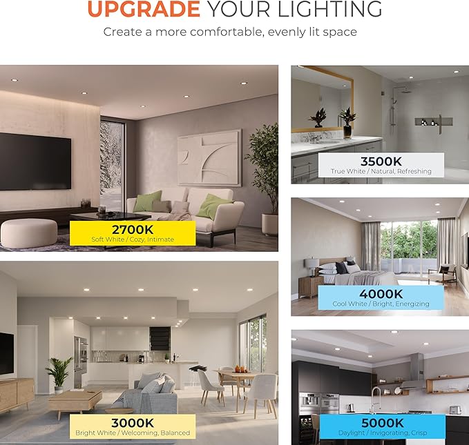 HALO HLB 6 in LED Recessed Lighting Canless Dimmable Wet Location Selectable ...