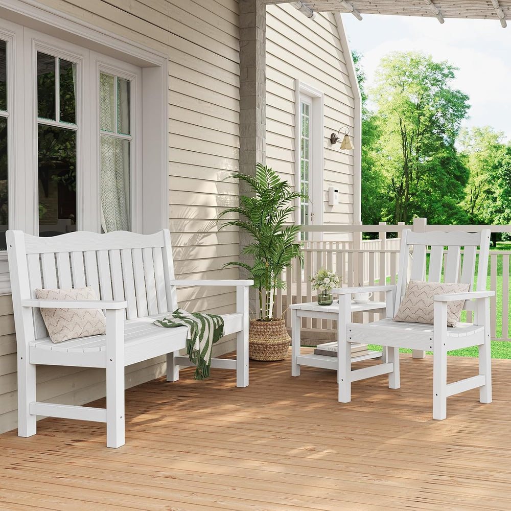 Stoog 3 Pieces All-Weather Patio Furniture Set, Include 2 Outdoor Chairs and ...