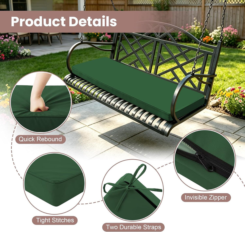 Outdoor Bench Cushions for Outdoor Furniture, 48x18 Inch, Waterproof Patio Fu...