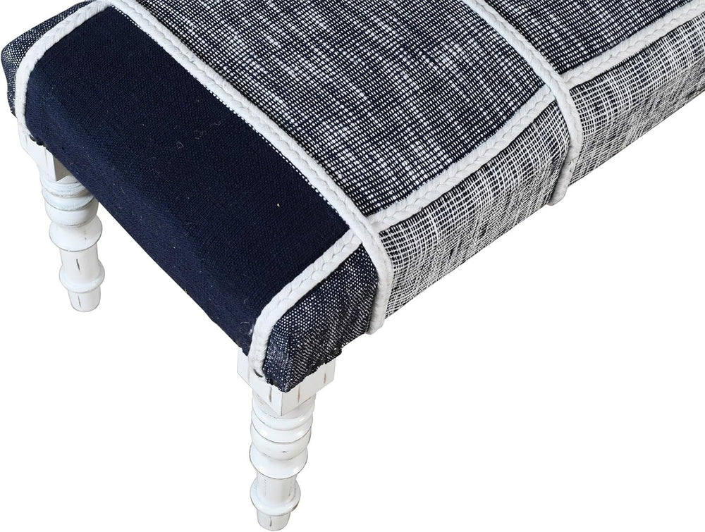 L. R. Resources, Inc. LR Home Navy Upholstered Bench for Bedroom End of Bed |...