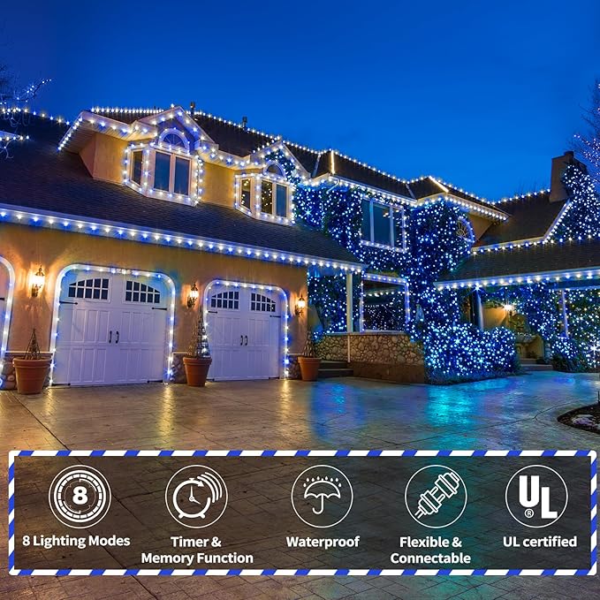 150ft LED Rope Lights Outdoor, 1080 LED Connectable and Flexible Tube Lights ...