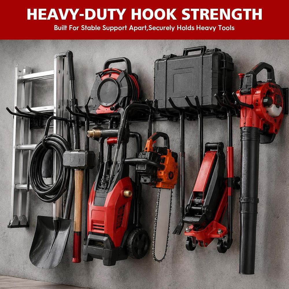 PTUNA 49.5"Garage Tool Organizer Wall Mount - 400 lbs Garden Tool Holder