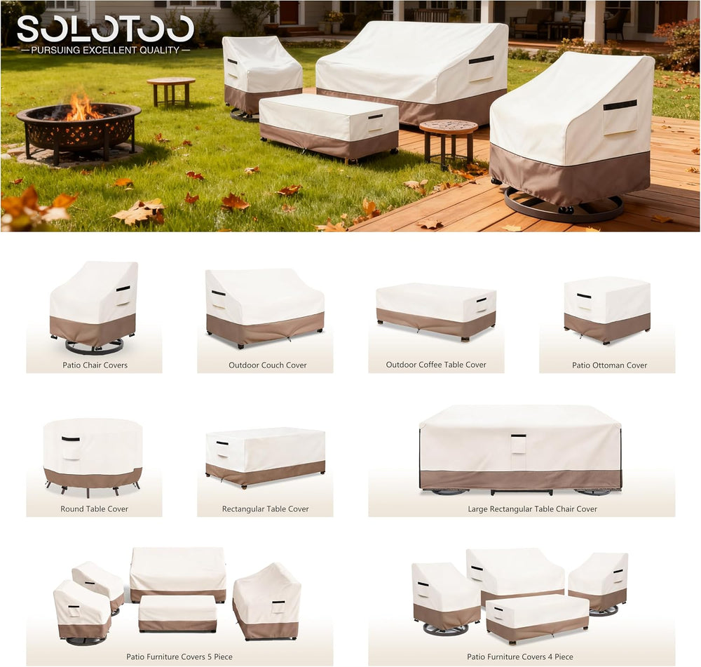 Patio Furniture Covers Waterproof 4 Piece, Large