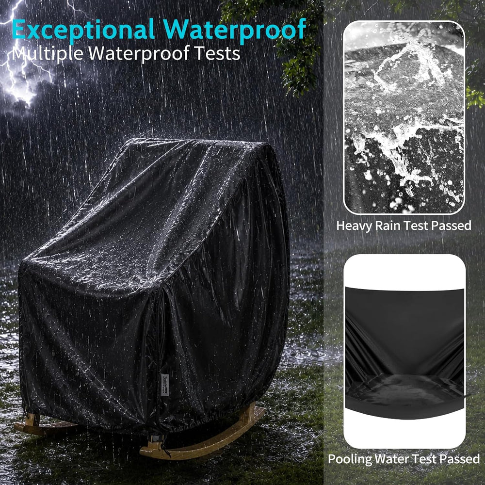 Outdoor Rocking Chair Cover Waterproof, Fit 27W x 34D x 45H in