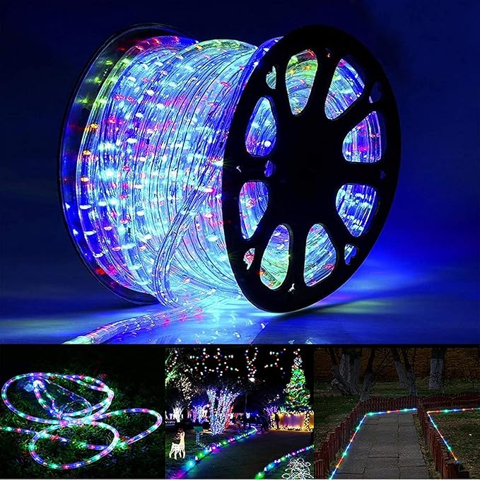 100ft LED Rope Lights Outdoor, 720 LED Connectable and Flexible Tube Lights w...
