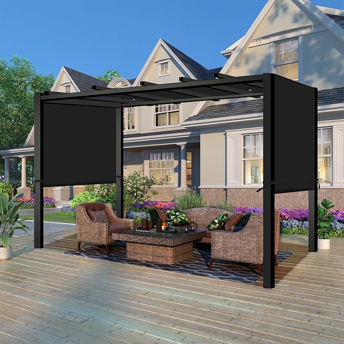 Universal Waterproof Pergola Canopy Shade Cover Replacement - 17'x6.8'...