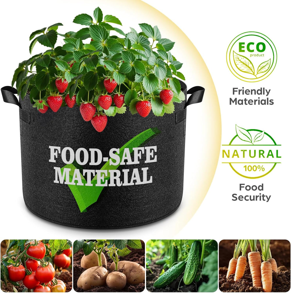 Jorvila 5-Pack 30 Gallon Grow Bags