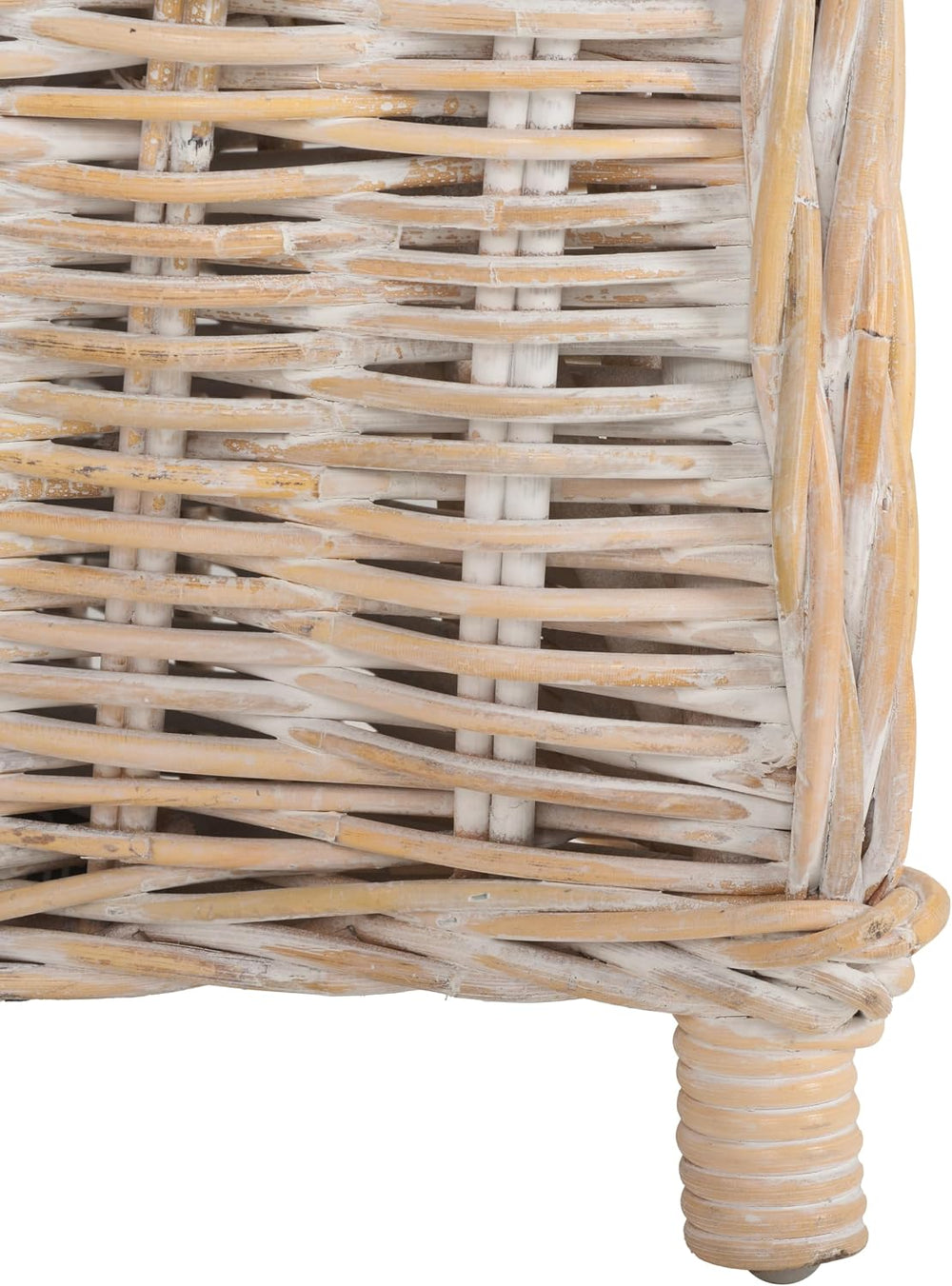 SAFAVIEH Callista Club Rattan Accent Chair, 24" White Washed SEA7001C